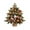 Rose Gold&38-Christmas Decoration, variant on Flocking Beads Mini Christmas Tree Ornament, Desktop Small Tree with Sturdy Base, Red Coffee Rose Gold Color Options, for Table Decor and Indoor Holiday Setup