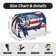 thumbnail image 5 of Kdxio bass fish with the USA flag for Double Compartment Pen Case Oxford Organizer with Zipper Pockets for Students Artists, 5 of 7