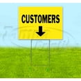 thumbnail image 1 of Customers Down (18" x 24") Yard Sign, Includes Metal Step Stake, 1 of 6