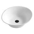 thumbnail image 4 of Karran Quattro QM164 Matte White Acrylic 21 in. Oval Bathroom Vessel Sink with Faucet and drain in Matte Black, 4 of 5