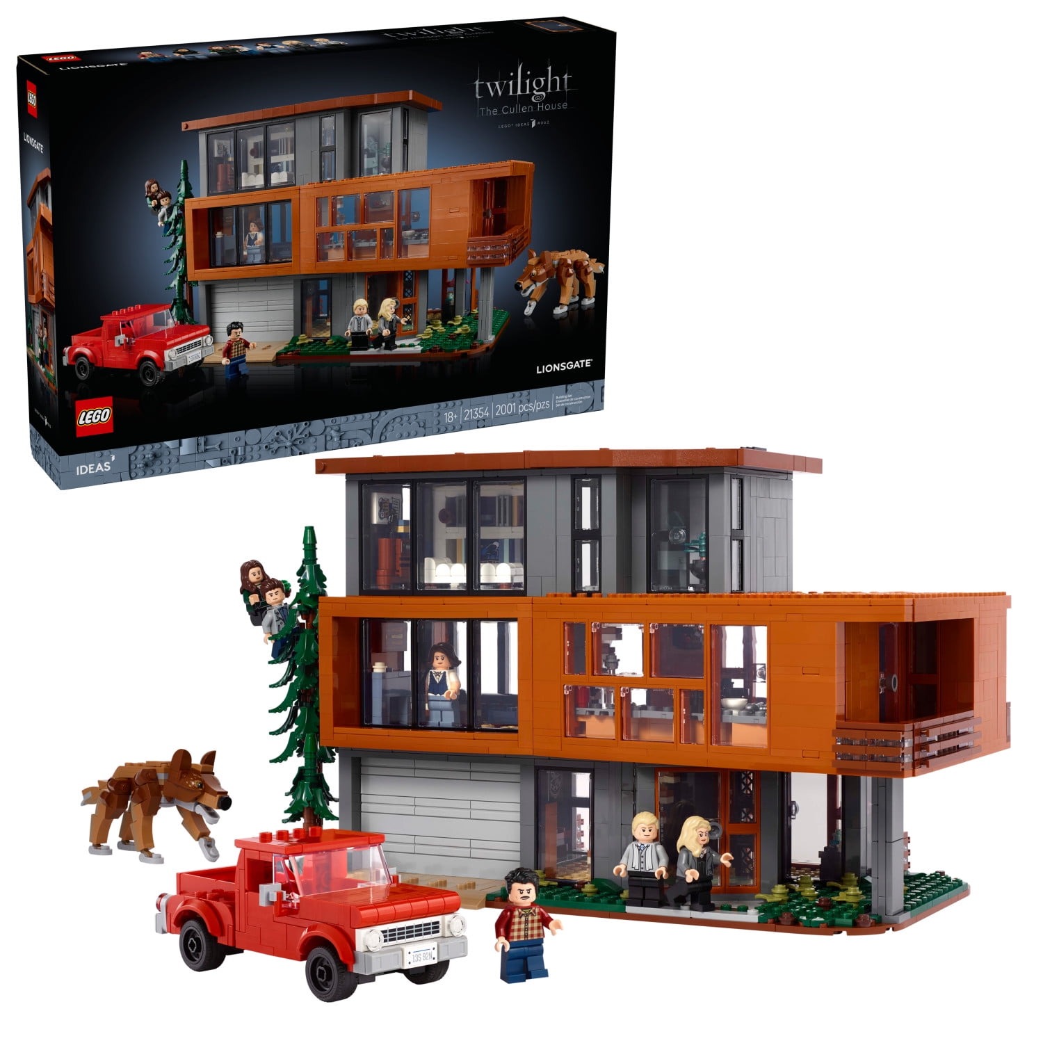 LEGO Ideas Twilight The Cullen House - Collectible Set for Adults 18+ - DIY Fantasy Craft for Book Lovers - Edward, Bella, Jacob + 4 More Minifigures - Gift Idea for Fans of the Movies - 21354