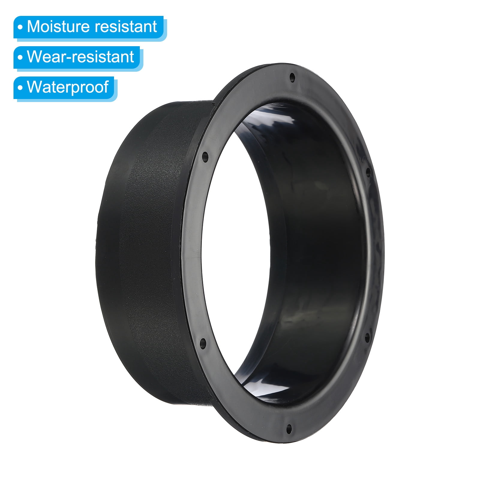 Uxcell 6" Duct Connector Flange ABS Ducting Airflow Tube Vent Connector Black