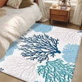 thumbnail image 6 of Navy Blue Coastal Washable Rug 3x5 Area Rug for Living Room Bedroom Non Slip Indoor Floor Rectangle Carpet Soft Low Pile Large Turquoise Coral Ocean Modern Sea Entryway Rugs for Dining Room Office, 6 of 9