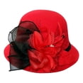 thumbnail image 2 of DondPO Felt Cloche Hat For Women Vintage Hats For Women Womens Winter Hat Derby Hats For Women Church Hats For Women Hats For Women Fashionable Felt Hats For Women Dress Hats For Women, 2 of 4