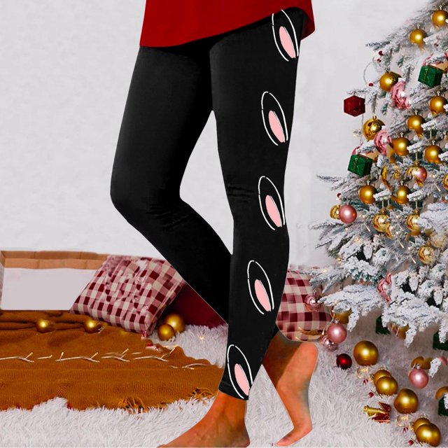 MKLEKYY Leggings con estampado de Pascua para mujer, leggings de ejercicio para fitness y levantamiento de pesas, pantalones de yoga
