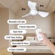 thumbnail image 2 of Ventilador de Techo Empotrado de 30 Pulgadas con Luz - Pequeño Ventilador de Techo con Luz para Recámara/habitación de Niños/habitación Pequeña - Uso Interior/exterior - 3 Aspas Blanco, 2 of 7