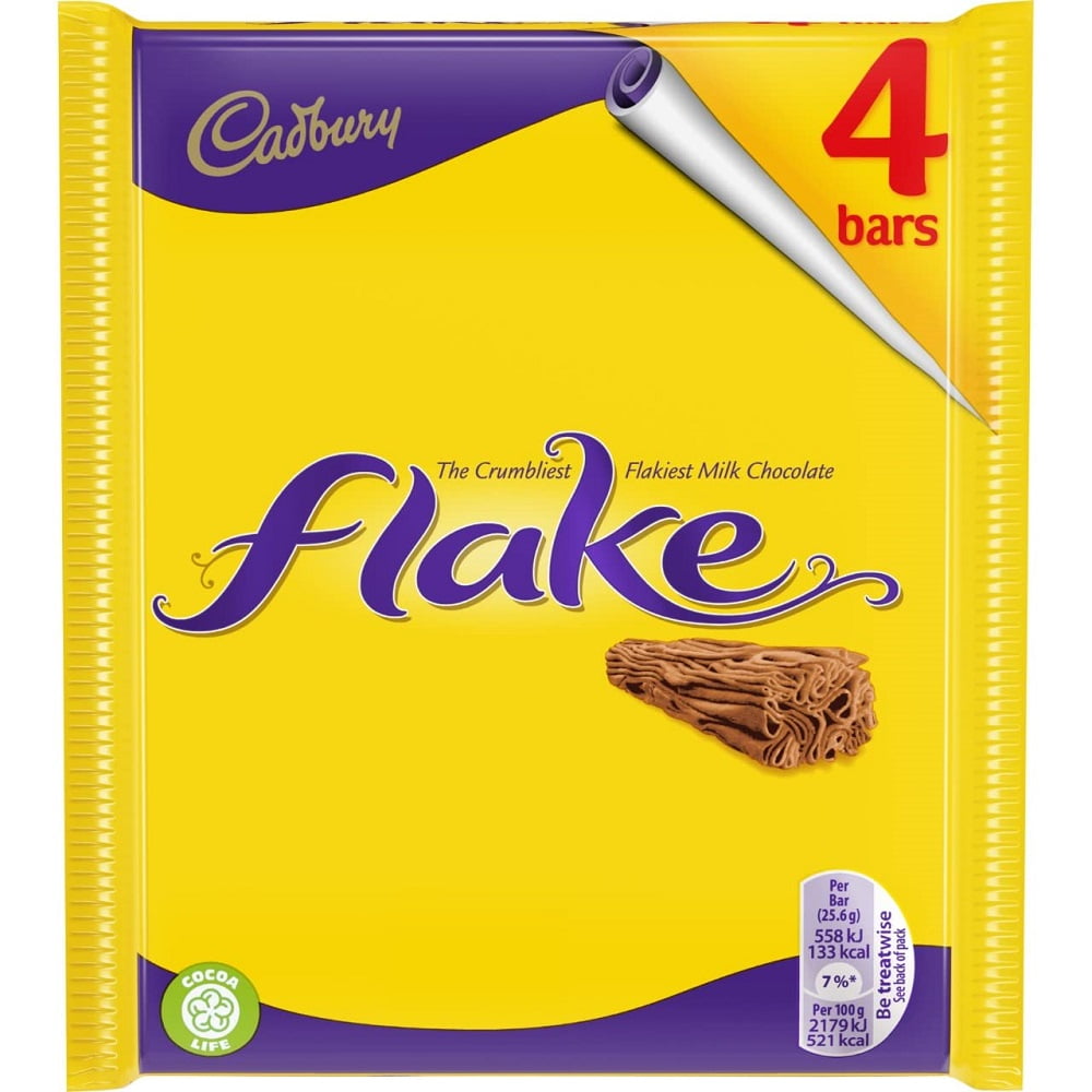 Cadbury Flake Chocolate Bar 4pk - 80g (Pack of 3) - Walmart.com