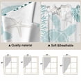 thumbnail image 3 of Teal Green Coastal Turtle Kitchen Window Curtains, Swag Curtains Valance for Bedroom Living Room Bathroom, Ocean Coral Nautical Rod Pocket Window Treatment Curtain Block Drapes 2 Panels 28"x36", 3 of 8