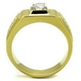 thumbnail image 2 of Anillo Color Oro Para Hombres de Acero Inoxidable Puro Italiano, 2 of 4