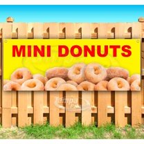 Mini Donuts 13 oz Vinyl Banner With Metal Grommets