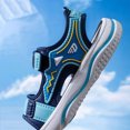 thumbnail image 5 of KPOPLK Toddler Sandals with Adjustable Straps Non-Slip Water Shoes for Boys & Girls Breathable Mesh Baby Walking Sandals for Pool Size 10.5,Blue, 5 of 8