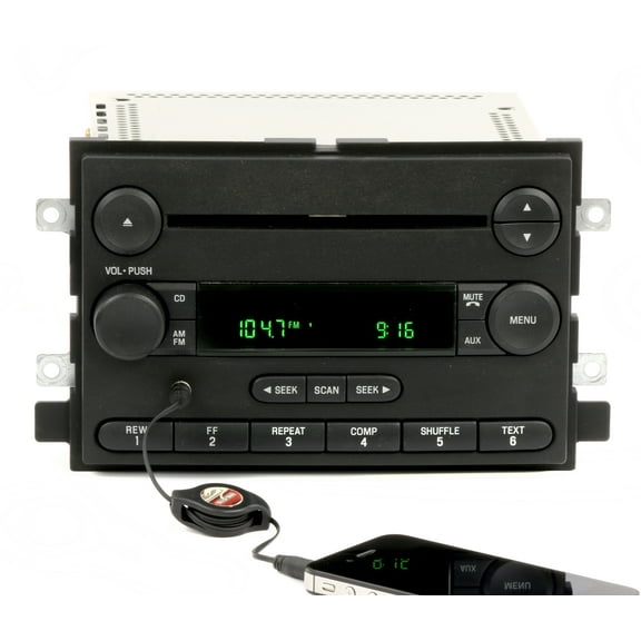 Restored Ford F-150 Pickup 2005-2006 Radio AM FM CD Player with Aux Input 5L3T-18C869-AC (Refurbished)