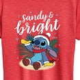 thumbnail image 3 of Lilo & Stitch - Sandy and Bright Christmas - Women's Short Sleeve Graphic T-Shirt, 3 of 5