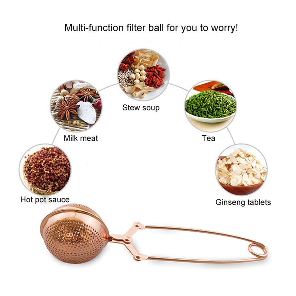 Edelstahl Löffel Teeblätter Kräuter Mesh Ball Infuser Squeeze beste Sieb D1M6