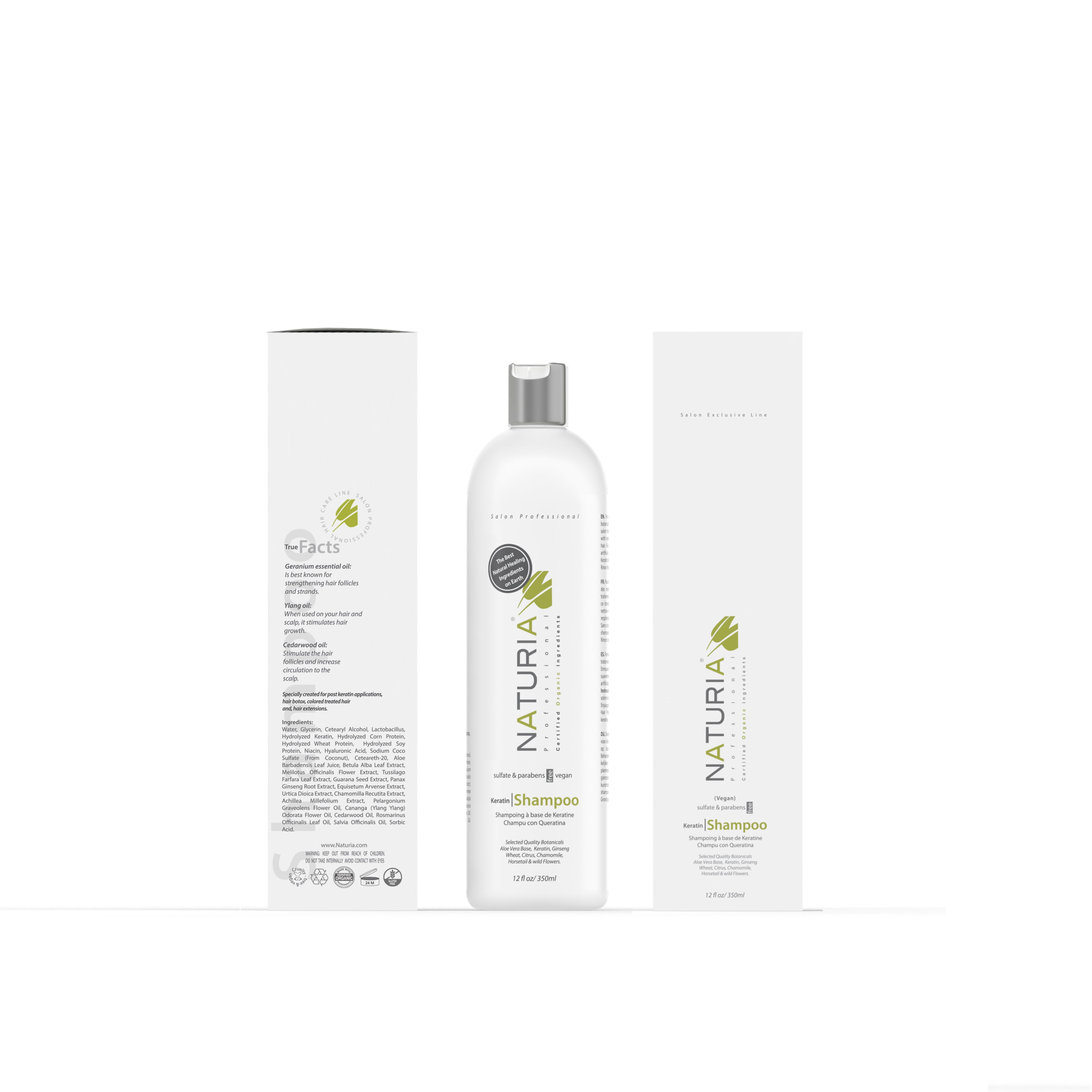 Naturia™ Professional Keratin Travel Size Shampoo & Conditioner