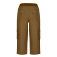 thumbnail image 5 of Buigttklop Capris Womens Pants with Pockets Loose Casual Dressy Lightweight Ladies Baggy Cargo Shorts Capris for Hiking, 5 of 6