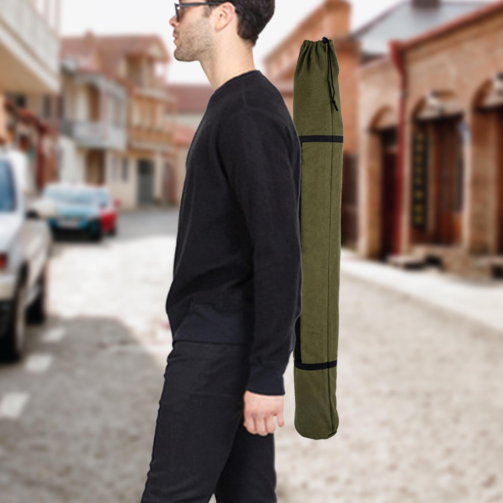 Fishing Pole Bag Fishing Tackle Tool Bag Traveling Waterproof Fishing Gears Case Drawstring Closure Boxes Fishing Tackle Bag