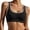Black, variant on High Support Sports Bras Women's Square Neck Racerback Sleeveless Cropped Tank Tops Fashion Color Block Ribbing Hem Comfortable Bra for Workout Gym Running Fitness Grey M