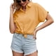 thumbnail image 1 of Blusa abotonada, camisa de manga corta de algodón abotonada, blusa de manga corta de color liso diseñada para durar, 1 of 5