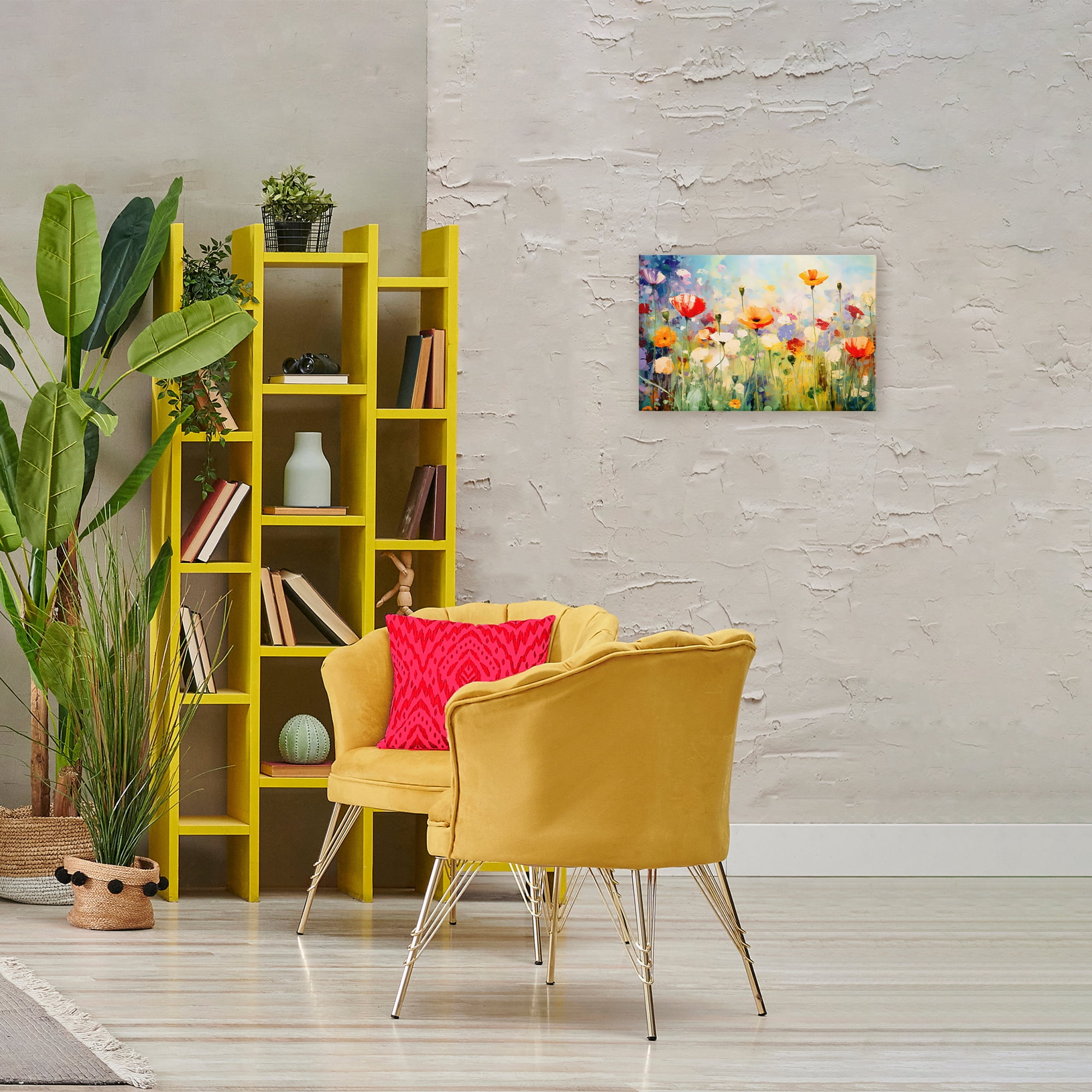 Stupell Industries Sunlit Meadow of Colorful Blooms Canvas Wall Art, design by Creative Studio