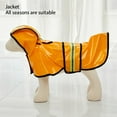 thumbnail image 4 of Greeniant Chubasquero reflectante Universal para mascotas, impermeable, con capucha, transpirable, impermeable, con capucha, para actividades de caminar Ropa para mascotas Amarillo M Greeniant PT004198-06, 4 of 6