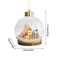 thumbnail image 3 of Clear Christmas Tree Balls Ornaments,Christmas Tree Decoration Balls,Creative Santa Decorations Plastic Transparent Hanging Ball,Warm Light Decor Ball,3.15 inch Glowing Xmas Ball, 3 of 5