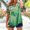 Green#1, variant on GaThRRgYP Women's Summer Short Sleeve Tops for Daily Wear,Women's V-neck Non Positioning Printed Summer Button Short Sleeved Loose and Fashionable T-shirt Top Beige S