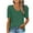 Green womens tops summer, variant on USSUMA Womens Summer Shirt V Neck Casual Tshirts Puff Sleeve Tops for Women Solid Color
