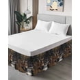 thumbnail image 4 of Forest Deer Wrap Around Bed Skirts for California King Bed 16" Drop,Bed Skirt with Adjustable Elastic Belt Dust Ruffle Bed Valance for Bedroom Hotel Luxury Farmhouse Vintage River Elk Bed Frame Cover, 4 of 7
