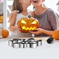 thumbnail image 2 of 10 pcs 10/6 Uds. Plantillas para tallar calabazas de Halloween herramientas profesionales para tallar calabazas, 2 of 5