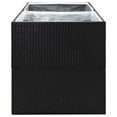thumbnail image 5 of vidaXL Garden Planter Black 61.8"x31.5"x31.5" Poly Rattan, 5 of 6