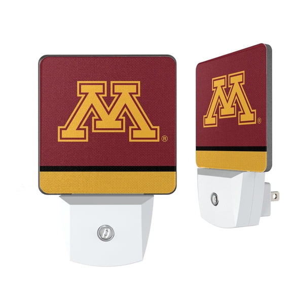 Keyscaper Minnesota Golden Gophers  Stripe Design Nightlight 2-Pack