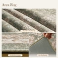 thumbnail image 6 of SIXHOME 6'x9' Vintage Medallion Floral Area Rug, Soft Low Pile Non Slip Washable Indoor Rugs for Living Room, Bedroom, Dining Room, Green, 6 of 8