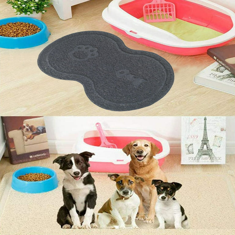 Heldig Silicone Waterproof Placemat ，Shaped Pet Feeding Mat, Silicone  Raised Lip Non Spill Dog Cat Bowl MatB 