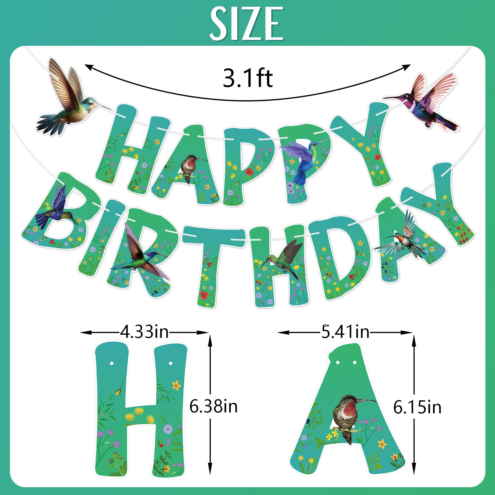 Hummingbird Birthday Banner, Bird Dhf10 Happy Birthday Banner 