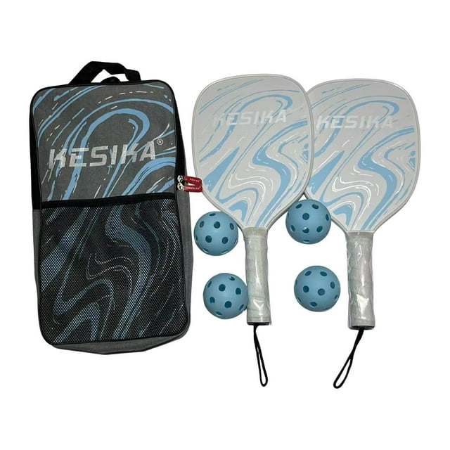 fastboy Pickleball Racket Set 4 Balls and Bag Pickleball Grip Blue Carry Racquets Comfort Blue 41.5x20.5cm