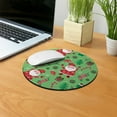 thumbnail image 5 of WIRESTER 7.88 in Round Mouse Pad with Non-Slip Rubber Base for Computers, Laptop, Office & Home - Light Green Happy Santa Christmas Pattern, 5 of 5