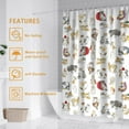 thumbnail image 4 of Watercolor Flower Hummingbird Shower Curtain for Bathroom Set Modern Floral Bird Home Bathtub Decor with 12 Hooks Washable Durable Polyester Fabric 72"x72", 4 of 6