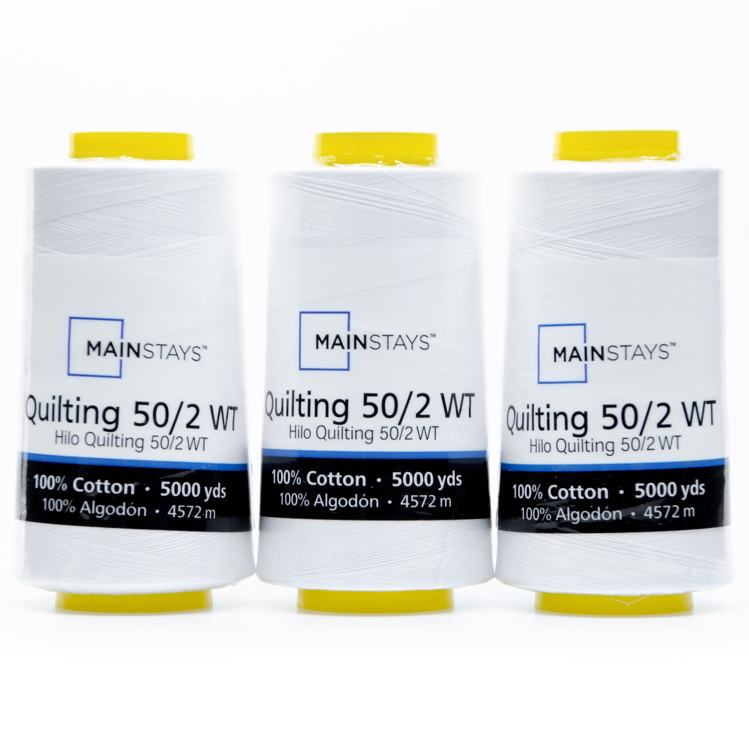 Mainstays Machine White Quilting Cotton 50/2 Weight Thread 5000 Yards