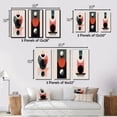 thumbnail image 4 of Designart "Retro Minimalist Full Moon Delight IV" Transitional Wall Art Set Of 3 - Abstract Transitional Pink Canvas Set For Living Room Decor, 4 of 6