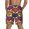 thumbnail image 3 of Kdxio Fox Face Print Men'S Swim Trunks With Compression Liner 7 Inch Inseam Quick Dry Swim Shorts, 3 of 7