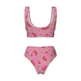 thumbnail image 6 of Rocae Watermelon for Bikini Set for Women Two Piece Sexy High Swimsuits Split Crossover Bikini Medium, 6 of 9