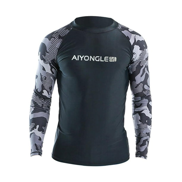 Traje de baño para hombre, estampado, de secado rápido, manga larga, suave, para surf XXXL