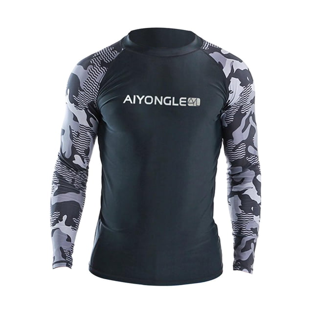 Camiseta de baño para hombre, secado rápido, ajuste cómodo, traje de baño estampado, traje de neopreno de manga larga XXXL