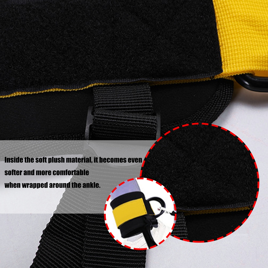 2Pcs Double D Rings Ankle Cuffs Legs Strength Training Brace Glute Kickbacks Ankle Strap Cable Attachments Easy to Use