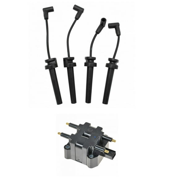 TRQ Ignition Coil & Spark Plug Wire Kit Set for Jeep Liberty Wrangler 2.4L New ICA71519 Fits select: 2003-2006 JEEP WRANGLER / TJ