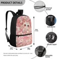 thumbnail image 5 of HUIACONG Cherry Blossom Kitten School Backpack for Primary Students Large Capacity Ergonomic Breathable Adjustable Straps for Boys Girls Ages 6‑18 Daily Use, 5 of 6