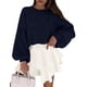 thumbnail image 1 of Suéter PRETTYGARDEN Azul Marino de Punto Grueso Oversized Talla L, 1 of 8