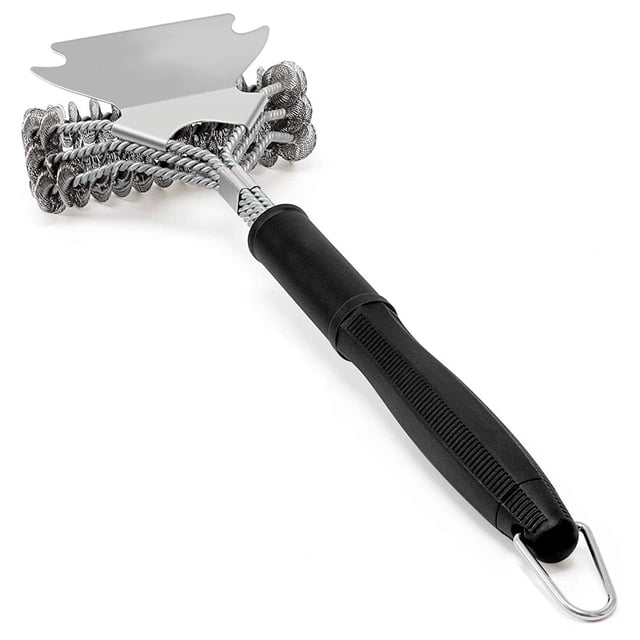 Cepillo parrilla barbacoa sin cerdas Acero Inoxidable 3 en 1 Elly Decor ELL-CEA-01