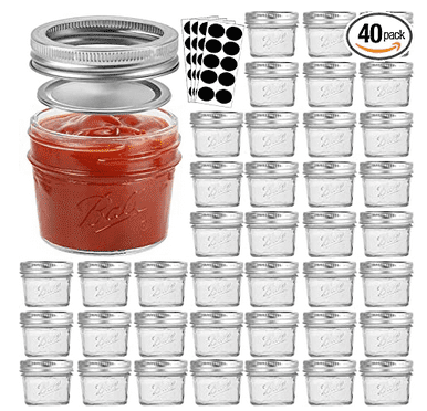 Details about   Mason Jars Canning Jars 4 OZ Jelly Jars With Regular Lids and Bands Ideal for 
